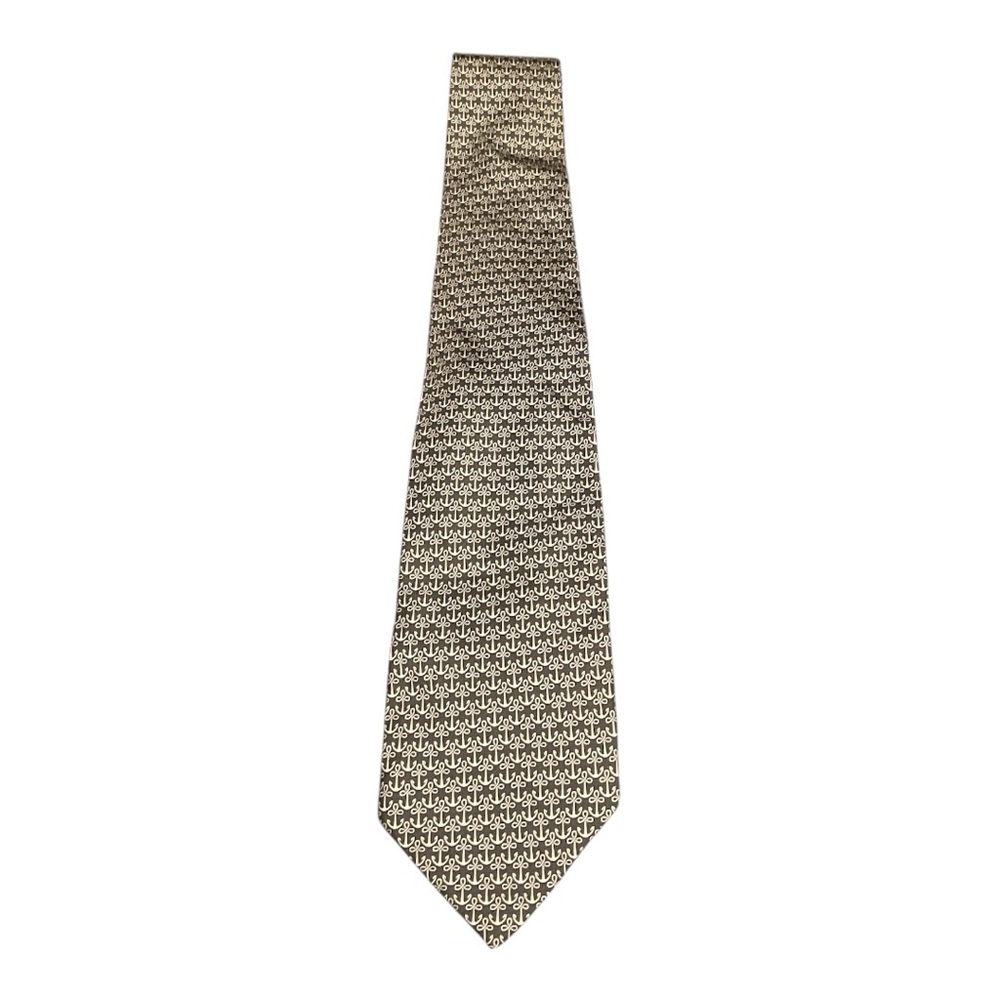 Men’s Salvatore Ferragamo linked anchor 100% silk tie, one size
